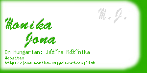 monika jona business card